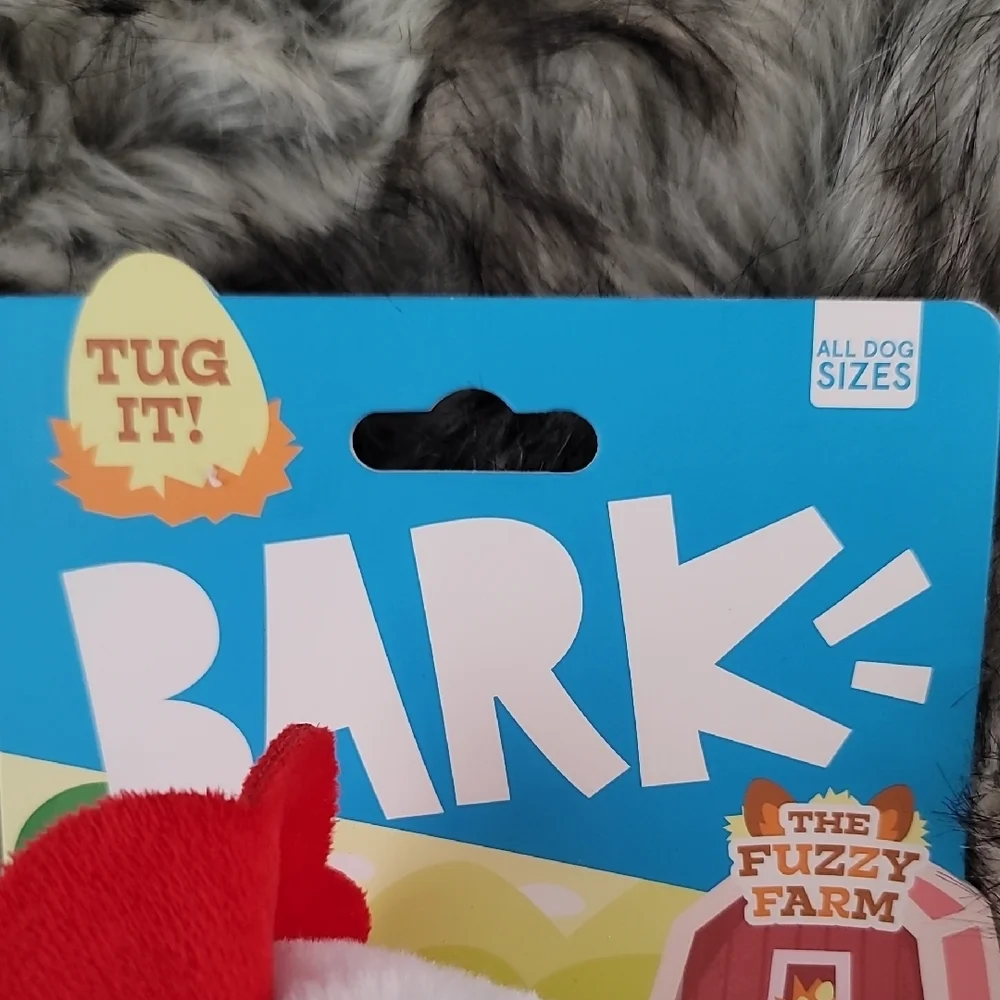 Bark Fuzzy Farm Chicken Plush Toy - Red, White, Brown, Yellow